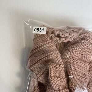 hand knit dusty pink toddler gnome sweater size 3t